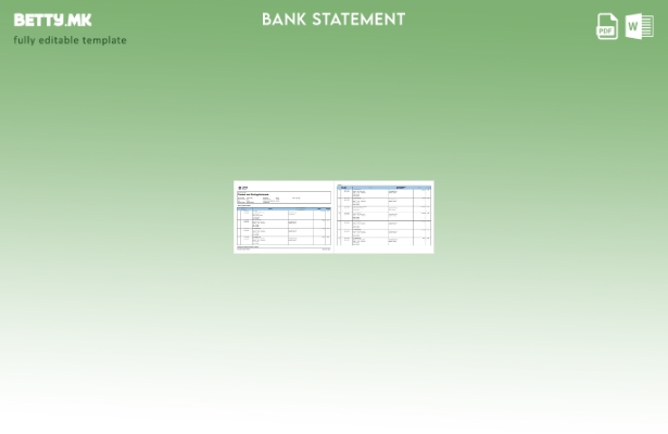 модерен стил Катар QNB Alahli банка извод од сметката на шаблон страници со збор